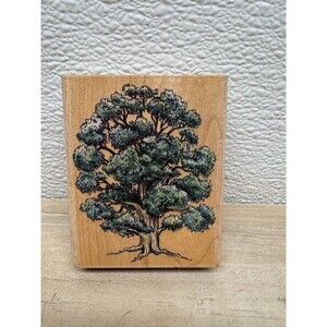 Rubber Stampede Oak Tree Wood Mounted Rubber Stamp